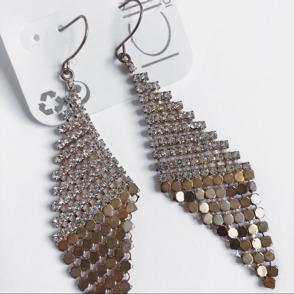 Gold with Diamond Earrings